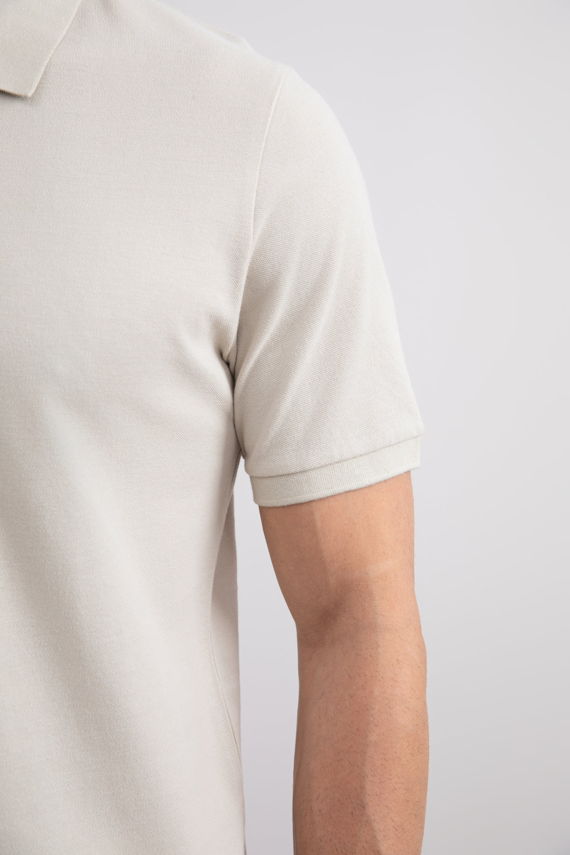 Beige Cotton-Piqué Polo Shirt