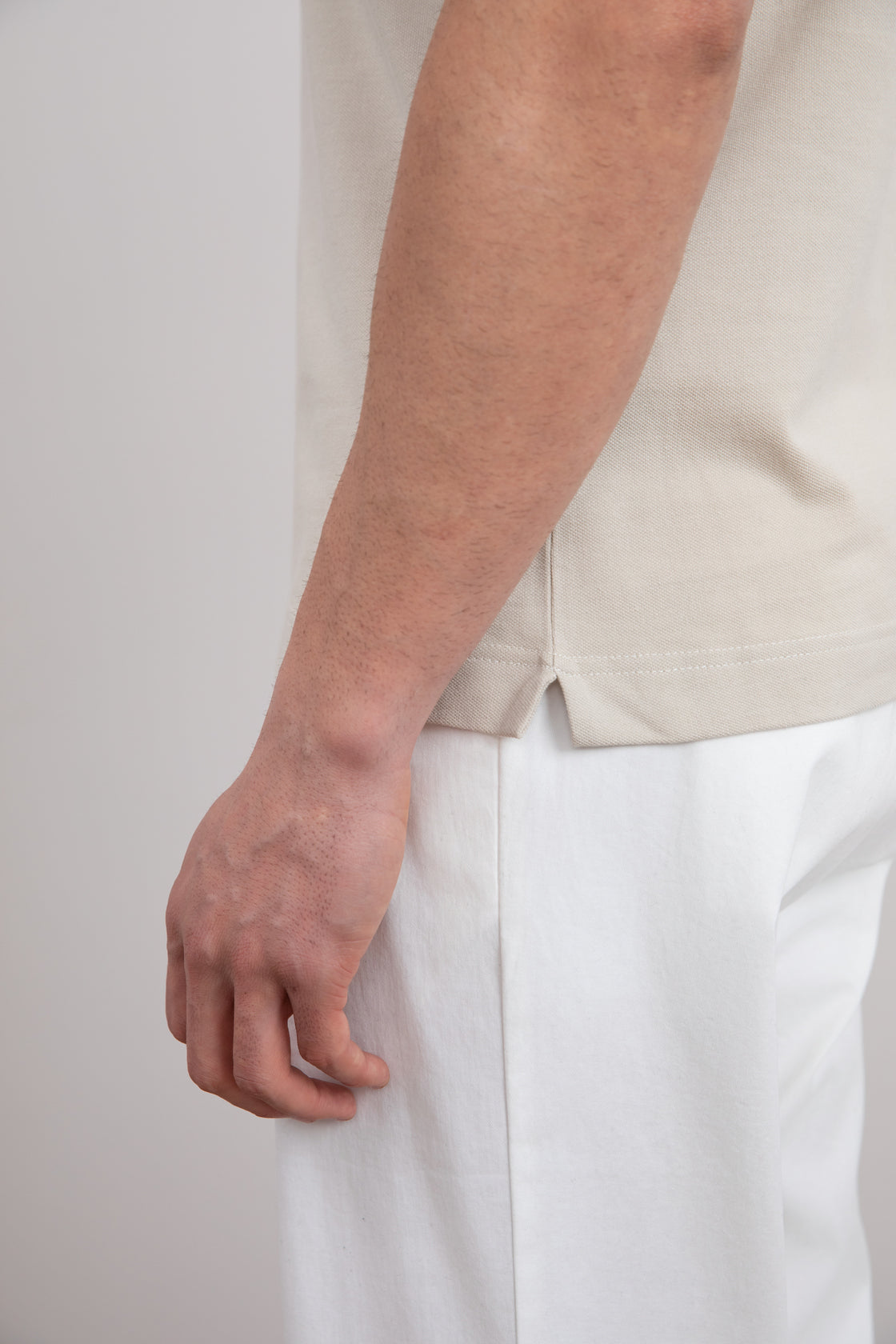 Beige Cotton-Piqué Polo Shirt