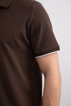 Brown Cruise Open Polo Shirt