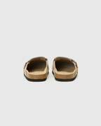 Buckle Suede Clogs Sandals